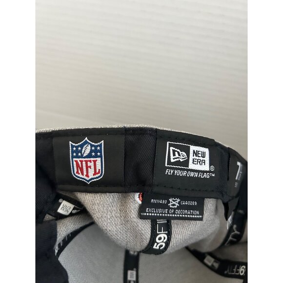 Chicago Bears 59Fifty Fitted Hat By New Era Gray & Orange NFL Embroidered Logo - Picture 3 of 6